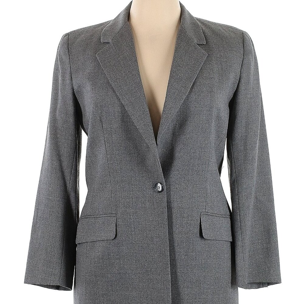 Talbot's Women's Classic Gray Wool Blazer Sz 12 14